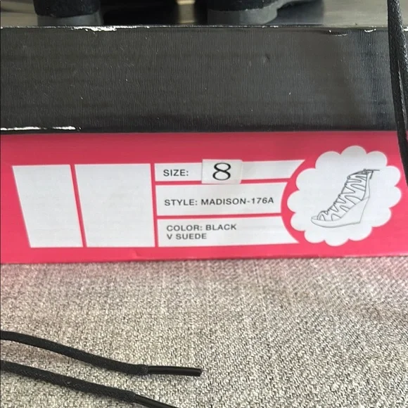 Black Lace-Up Wedge Sandals - Picture 6 of 7